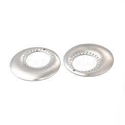 変色しない304ステンレススチールペンダント  ドーナツチャーム  ステンレス鋼色  32x22x2mm  穴：1.4mm&nbsp;STAS-A070-42P