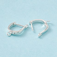 Brass Hoop Earring Findings with Latch Back Closure&nbsp;KK-A172-19S