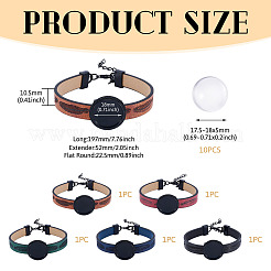 5Pcs DIY PU Leather Cord Bracelet Making Kits&nbsp;DIY-TA0012-05EB