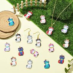 45Pcs 9 Colors Alloy Enamel Pendants&nbsp;ENAM-CJ0007-31