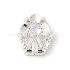 Brass Micro Pave Cubic Zirconia Beads&nbsp;KK-K297-28S