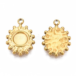 Ion Plating(IP) 304 Stainless Steel Pendant Enamel Settings&nbsp;STAS-N097-221LG