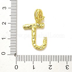 Rack Plating Brass Micro Pave Cubic Zirconia European Dangle Charms&nbsp;KK-L210-015G-J