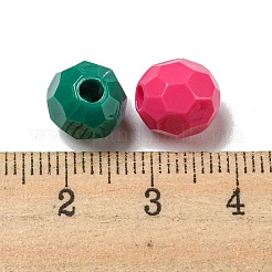 不透明なアクリルビーズ  ラウンド  ミックスカラー  10x9.5mm  穴：3mm  約1000個/500g&nbsp;PACR-C006-21