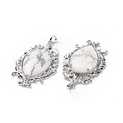 Natural Howlite Big Pendants&nbsp;G-P496-01P-22
