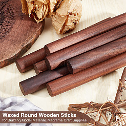 Waxed Round Wooden Sticks&nbsp;WOOD-OC0004-01D