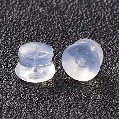 シリコン製ピアスキャッチ  ピアスバックキャッチ  スタッドピアス製作用  透明  5.5x4.5mm  穴：1mm.&nbsp;SIL-K001-01B