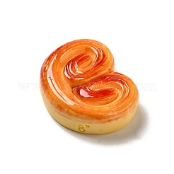 不透明樹脂模造食品デコデンカボション  パン  ダークオレンジ  22x29x7.5mm&nbsp;X-CRES-H001-03A