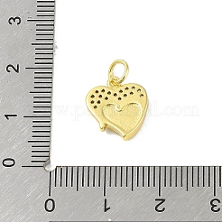 Brass Micro Pave Clear Cubic Zirconia Pendants&nbsp;KK-E111-46G-03