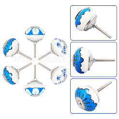 6Pcs 3 Styles Printing Porcelain Drawer Knobs&nbsp;FIND-GA0001-29C
