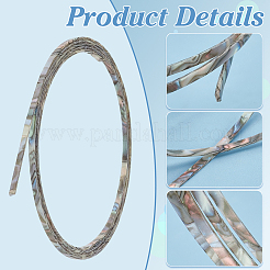 プラスチック模造シェルギターバインディングパーフリングストリップ  グレー  1650x3x1.5mm&nbsp;FIND-WH0018-41B-01