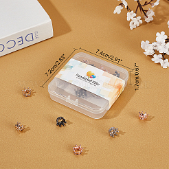 合金ヨーロピアンビーズ  大穴ビーズ  ラインストーン付き  クラウン  ミックスカラー  11.5x6mm  穴：5mm  8色  4個/カラー  32個/箱&nbsp;MPDL-PH0001-10-RS