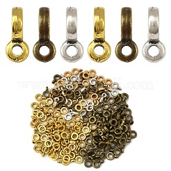 60Pcs 3 Colors Tibetan Style Tube Bails&nbsp;FIND-YW0007-58