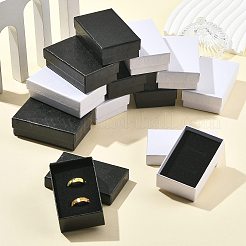 12Pcs 2 Colors Shell Textured Paper Jewelry Packaging Boxes with Black Sponge Inside&nbsp;CON-FS0001-28B