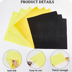 4セット3色の不織布  DIYクラフト用品  正方形  ミックスカラー  300x300x1mm&nbsp;DIY-CP0012-12B