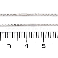 ロジウムメッキ925スターリングシルバーサテライトチェーン  ハンダ付け  スプール/カード用紙なし  プラチナ  1x1x0.2mm&nbsp;STER-P064-01P