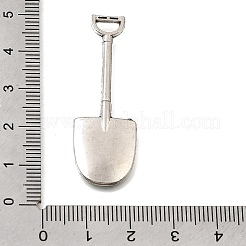合金のチベット風チャーム  言葉のチャームが付いたシャベル  アンティークシルバー  44.5x15x2mm  穴：3x5.5mm&nbsp;AL-CBA991B-06AS