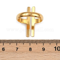 女性用304ステンレススチールカフリング  イオンプレーティング（ip）  18KGP本金メッキ  usサイズ7 1/4(17.5mm)&nbsp;RJEW-L133-04G