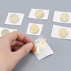 9種類のスタイルのカーボンスチールカボション9個  幾何学的形状  ゴールドカラー  40x40mm  1個/スタイル&nbsp;DIY-OC0008-54