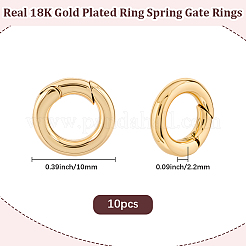 10Pcs Brass Spring Gate Rings&nbsp;KK-BBC0022-07B