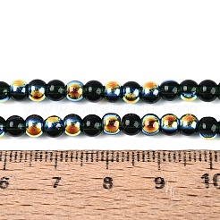Electroplate Transparent Glass Beads Strands&nbsp;LS-EGLA-Q132-4MM-A14