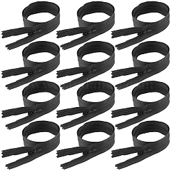 ナイロンジッパー20個、ジッパースライダー付き  ファスナー部品  ブラック  440x22x2mm&nbsp;DIY-CY0002-43A