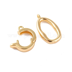 Brass Fold Over Clasps&nbsp;KK-U016-11G