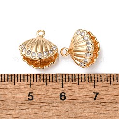 Brass Micro Pave Clear Cubic Zirconia Charms&nbsp;KK-Z112-32G