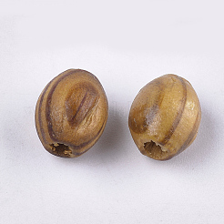 松天然木ビーズ  染色されていない  オーバル  ペルー  10x8mm  穴：2~3mm  約2770個/500g&nbsp;WOOD-S053-10