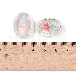 Transparent Acrylic Printed Beads&nbsp;OACR-Z020-13