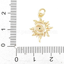 Brass Micro Pave Cubic Zirconia Pendants&nbsp;KK-D258-34G