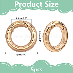 5Pcs 304 Stainless Steel Spring Gate Clasp Findings&nbsp;STAS-HY0002-14G