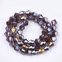 Electroplate Glass Beads Strands&nbsp;EGLA-Q118-8mm-B01