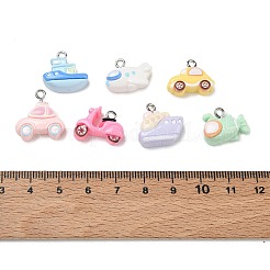 10Pcs Traffic Theme Opaque Resin Pendants&nbsp;RE-CBA392A-03P