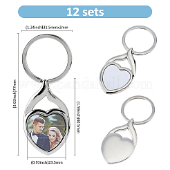 Iron with Zinc Alloy Sublimation Keychain Blanks&nbsp;KEYC-FH0001-52