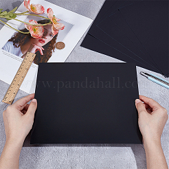 ABSプラスチックシート  DIYクラフト製作用品  正方形  ブラック  250x250x0.5mm&nbsp;KY-WH0045-66C-01
