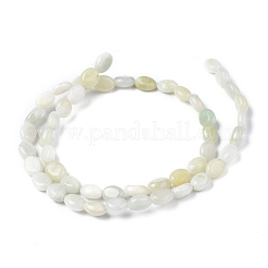 天然石翡翠ビーズ連売り  オーバル  8x6x3.5~4mm  穴：1mm  約45~52個/連  15.16~15.74インチ（38.5~40cm）&nbsp;G-Z006-A32