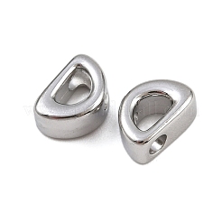 304ステンレススチールチャーム  文字L  文字d  7.5x5x3.5mm  穴：1.8mm&nbsp;STAS-C135-03D-P