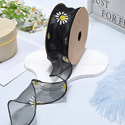Daisy Pattern Polyester Ribbon&nbsp;OCOR-WH20003-36A