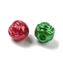 ベーキングペイント ABS プラスチックビーズ  花  染め  ミックスカラー  8x7.5mm  穴：1.8mm  約2100個/500g&nbsp;KY-C017-07