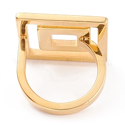 Ion Plating(IP) Unisex 304 Stainless Steel Finger Rings&nbsp;RJEW-Z008-09-G