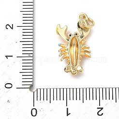 Brass Micro Pave Cubic Zirconia Pendants&nbsp;KK-H255-01B-G02