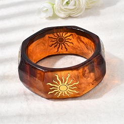 Resin Bangles for Women&nbsp;BJEW-B167-01B