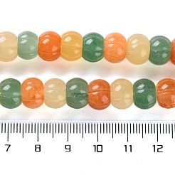 天然混合アベンチュリンビーズ連売り  カボチャ  ミックスカラー  9.5~10x7~7.5mm  穴：0.6mm  約51個/連  14.76''（37.5センチメートル）&nbsp;G-B135-B02-03