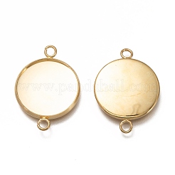 304 Stainless Steel Cabochon Connector Settings&nbsp;STAS-H130-23F-G