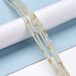 天然フラワーアマゾナイトビーズ連売り  コラム  4x2.5mm  穴：1mm  約87個/連  14.88~15.12インチ（37.8~38.4cm）&nbsp;G-M389-16