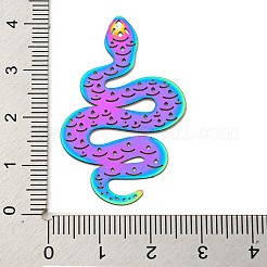 Ion Plating(IP) 201 Stainless Steel Etched Metal Embellishments Pendants&nbsp;STAS-G328-03RC