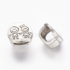 Tibetan Style Alloy Slide Charms&nbsp;PALLOY-P144-21AS