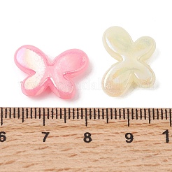 UVメッキ不透明アクリルビーズ  蝶  ABカラーメッキ  ミックスカラー  13x18x5mm  穴：1.5mm  約895個/500g&nbsp;OACR-G058-13D
