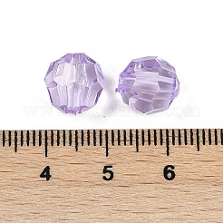 透明なアクリルビーズ  多面カット  コーン  スミレ  10mm  穴：2.5mm  555個/ 500g&nbsp;OACR-Q015-02F